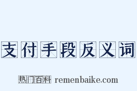 支付手段反义词是什么意思的图片